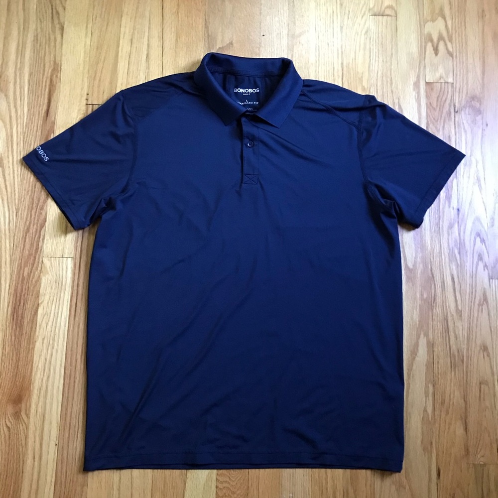 Bonobos Navy Blue Standard Fit Performance Polo Large